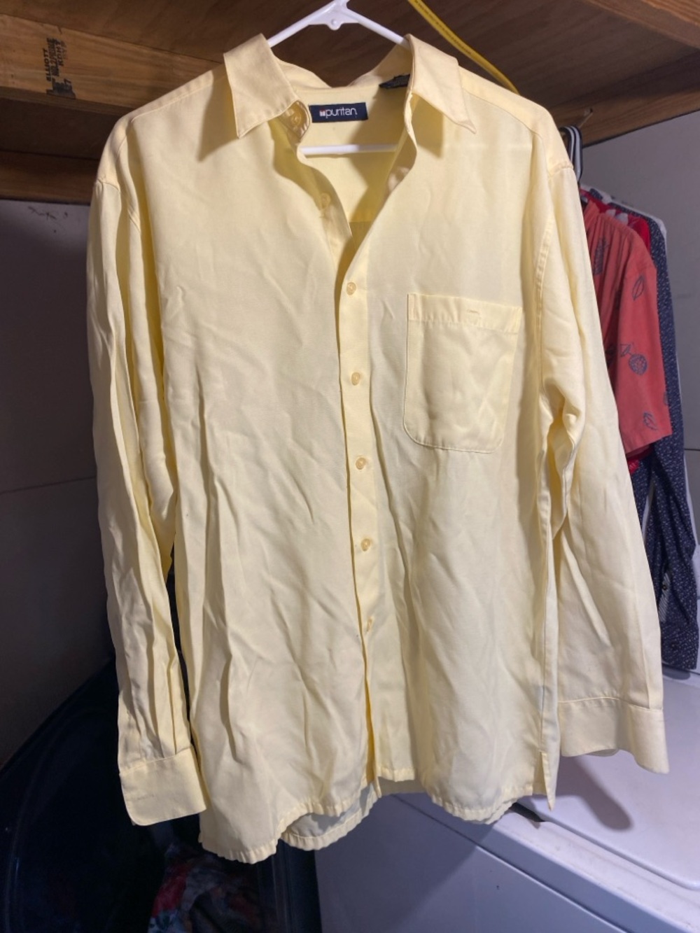 Pale Yellow Button-Up Shirt